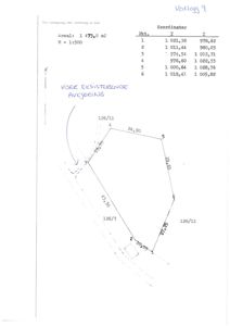 Situasjonsplan som viser eiendomsgrunnlinjer, areal (1473,0 m2), målestokk (M=1:500) og koordinater for punkter.