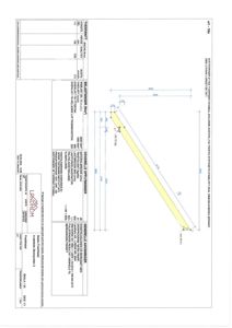 Tegning som viser detaljerte dimensjoner og belastninger for en konstruksjonselement (tynne plater).