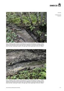 Fotografier av bekkeløp og masser i en byggesak.