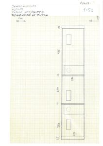 Snittegning av kjelleretasje (Vedlegg 9) med oppgitt mål og romfordeling.