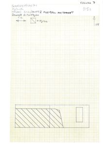 Situasjonsplan som viser bygningens plassering i forhold til fjellmassivet og eiendomsgrenser.