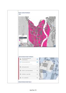 Bildet viser en side fra en rapport som inneholder to kart. Øverst er et 'Radon aktsomhetskart' som viser radonforekomster i et område. Nederst er et kart over 'Aktsomhetsområde kvikkleire' som viser grunnforholdene (kvikkleire) i området.