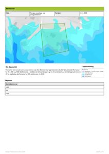 Kart over flomsoner (oversvømmelseskart) for et gitt område, med fargekodet informasjon om sannsynlighet for flom.