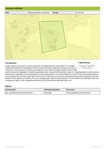 Kart over et område med en markert soning (grønn polygon) og geologisk informasjon.