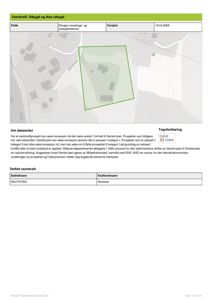 Kart som viser et område med en grønn markert polygon (utbyggingsområde) og omgivende topografi/vegetasjon.