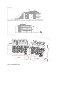 Bildet viser en planløsning (etasjeplan) for første etasje av et bygg, med romfordeling og parkeringsplasser.