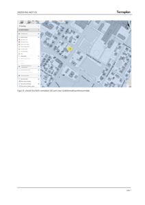 Bildet viser et utskrift fra et kart (NVEs temakart) som illustrerer kvikkleireaktsonhetsområde på en tomt.