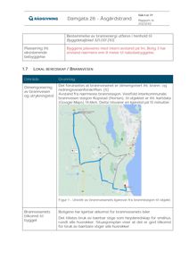 Kart som viser kjørevei fra brannstasjon til bygget.