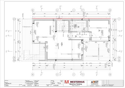 Etasjeplan (2. etasje) med romfordeling, dimensjoner og tekniske notater.