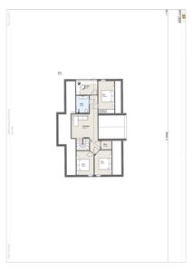 Etasjeplan for 2. etasje som viser romfordeling, størrelser (BRA) og plassering av trapp og bad.