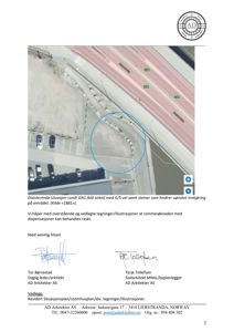 Satellittbilde (Google Maps) av eksisterende situasjon rundt GN1 med G/S-vei og steiner som hindrer innkjøring.