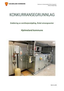 Fotografi av en ventilasjonskjøleanlegg i en teknisk rom.