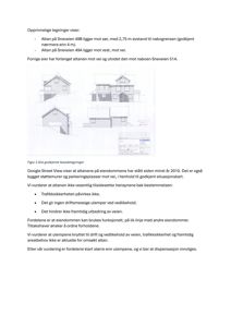 Bildet viser en tegning med oppriss av to hus (Sneveien 49B og 49A) sett fra fronten, inkludert detaljer om altaner og støttemurer.