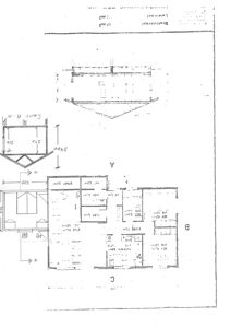 Etasjeplan (1. etasje) med romfordeling, dimensjoner og snitt A-A.