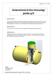 Fotografi av et slamtømmeanlegg (tank) med en illustrasjon av hvordan det tømmes.