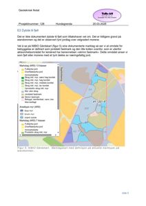 Et marklagskart (NIBIO Gårdskart) som viser jordtyper og arealtypologi for eiendommen.