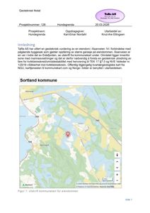 Kart over Sortland kommune med markert eiendomsplassering (Åsanveien 14) og geografisk kontekst.