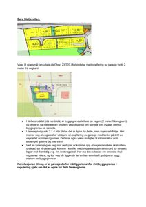 Bildet viser to situasjonsplaner (site plans) som illustrerer tomtedeling, byggegrenser og vegarealer i forbindelse med en byggesak.