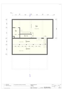 Etasjeplan for kjelleretasje med romfordeling (kjeller, dusj, smøregrav) og mål.