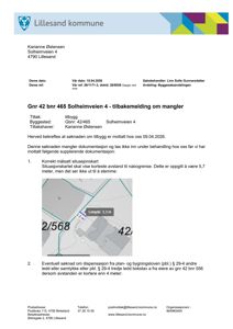 Et situasjonskart som viser tomtenummer (2/568 og 42), nabogrenser og avstandsmålinger (3,3 m og 5,7 m) mellom eiendommer.