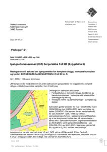 Situasjonsplan som viser tomtens beliggenhet, naboeiendommer (Ferd AS, JM Norge AS), anleggsvei (rød strek), og byggefelt (Felt B9, C1).