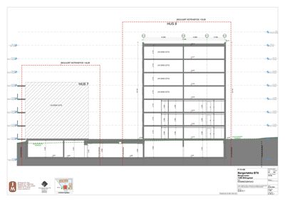 Etasjeplan som viser romfordeling og dimensjoner for HUS 7 og HUS 8.