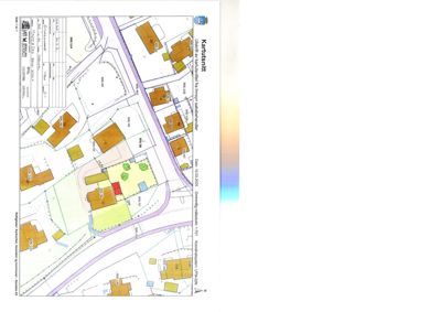 Situasjonsplan (Kartutsnitt) som viser tomtens plassering i forhold til nabolag, veier og andre bygninger.