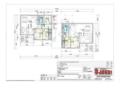 Etasjeplan (Plan 1) som viser romfordeling, mål og funksjon for en leilighet.