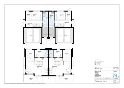 Etasjeplan (plantegning) som viser romfordeling, arealer og funksjoner for en boligtype.