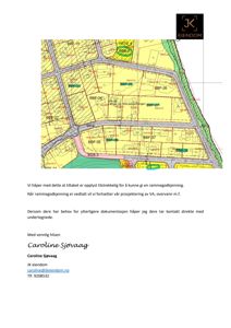 Et kart som viser eiendomsnummer (f.eks. BBF-15, BBF-26) og vegnet i et område.