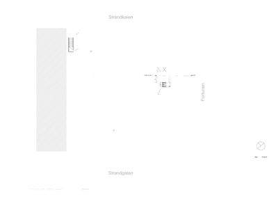 Etasjeplan (Plan 7. etasje) for eksisterende bygning i Rammeseknad Strandgaten 17.