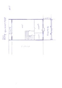 Etasjeplan for 2. etasje med romfordeling og mål.