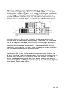 Snittegning (merket 'snitt B-B') som viser bygningens tverrsnitt, høyder, fundament og forhold til terreng.