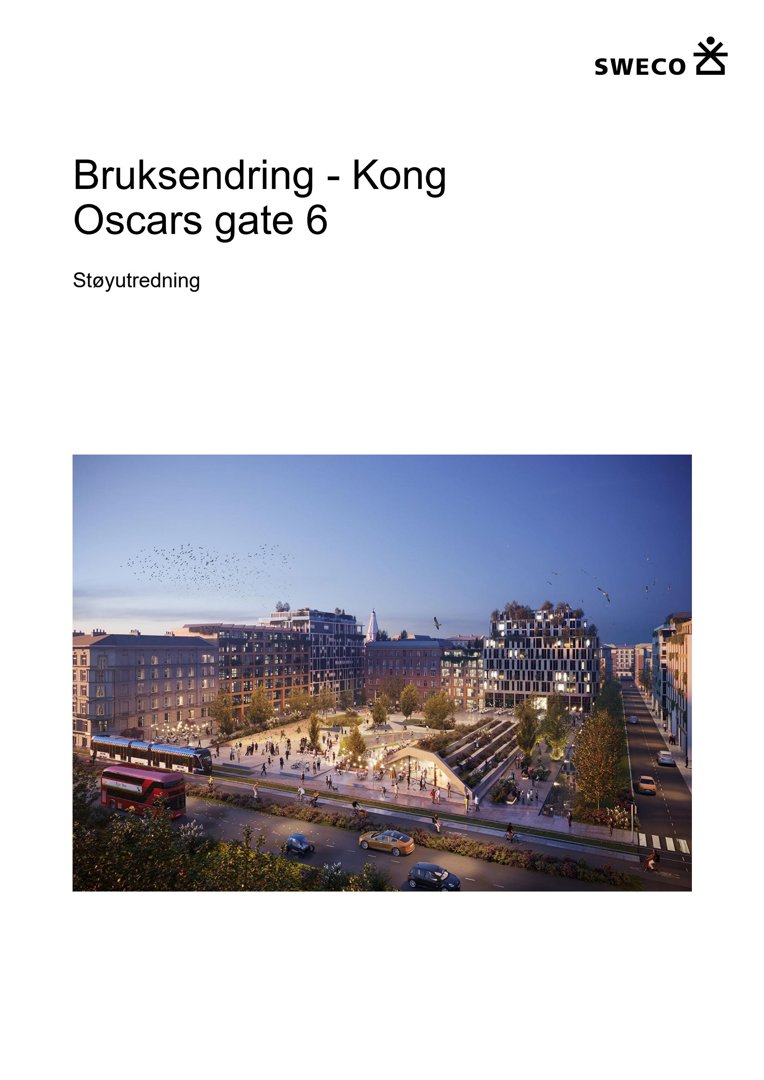 3D-visualisering (rendering) av et forslag til støyutredning og ombygging av Kong Oscars gate 6.