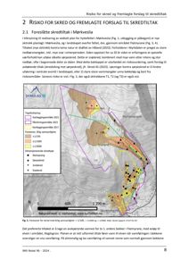 Kart som viser fareområder for skred i Mørkveslia med overlagte kartleggingsområder og bekkeforløp.