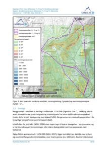Kart over et vurdert område med terrengheining og avrenningsanalyse (MFD) i m².