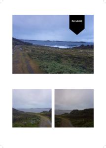 Fotografier av havutsikt og omgivelsene på tomten.