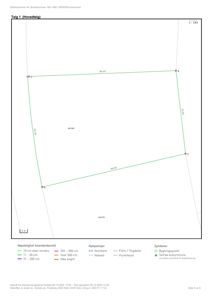 Situasjonsplan (Teig 1) som viser eiendomsform, grenser og punktfeste.