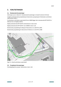 Et kartutsnitt som viser topografi og infrastruktur (pumperør) i et område ved Holmen svømmehall.