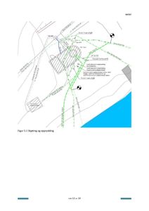 Teknisk tegning som viser skjøting og opprydding av rørledninger (SP 50 PE) i forhold til eksisterende kumutganger og annen infrastruktur.