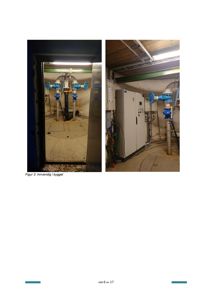 Fotografi av teknisk rom med ventilasjonsutstyr og rør i en bygning.