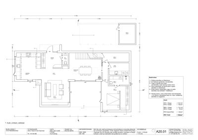 Etasjeplan (1. etasje) med romfordeling, dimensjoner og arealoppdeling.