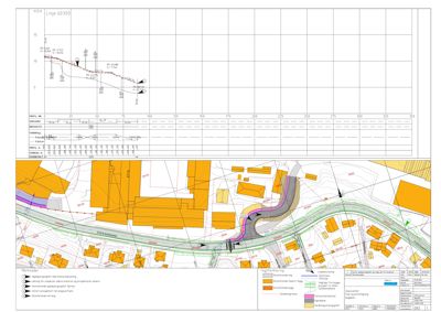 Situasjonsplan som viser tomt, bygninger, veier og terrengforhold.
