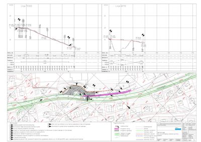 Situasjonsplan som viser tomtens grenser, eksisterende og planlagt bebyggelse, vegnett, terrengforhold og prosjekteringsområder.
