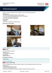 Fotografier av et kjøkken og et toalettrom i en tilstandsrapport.