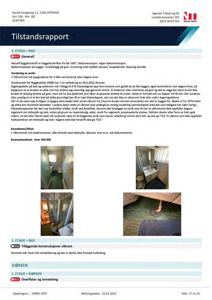 Fotografier av et våtrom (bad) og kjøkken i en tilstandsrapport.