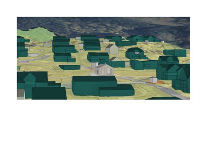 Situasjonsplan som viser bygningens plassering i forhold til nabolaget og terrenget.