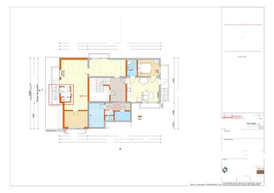 Etasjeplan (1. etasje) med romfordeling, dimensjoner og endringer markert.