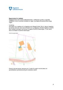 Utsnitt situasjonskart som viser eiendomsforhold, veggrenser og bygninger i området.