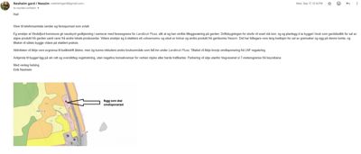 Situasjonsplan som viser tomtens form, grenser og plassering av en bygning som skal omdisponeres.